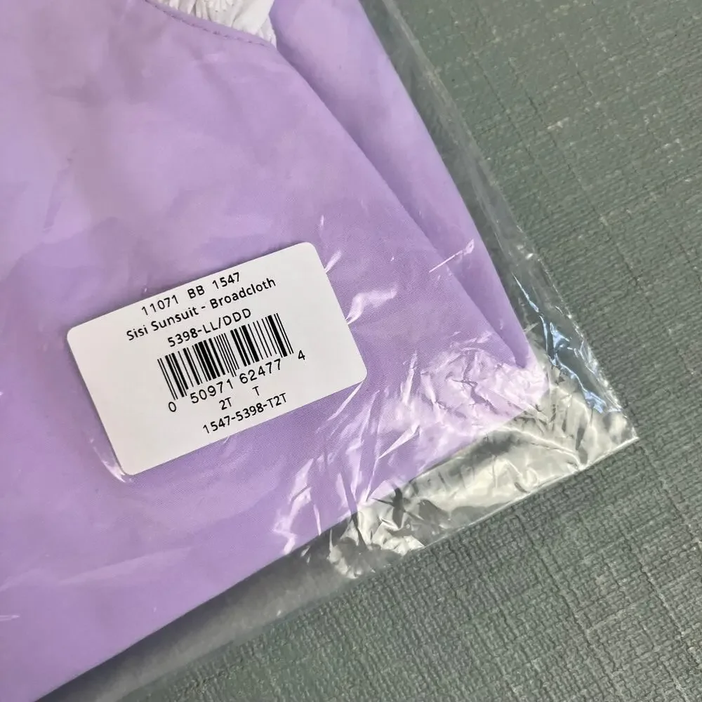 The Beaufort Bonnet Company Sisi Sunsuit Lavender with Dunmore Doo-Dad 2T NWT